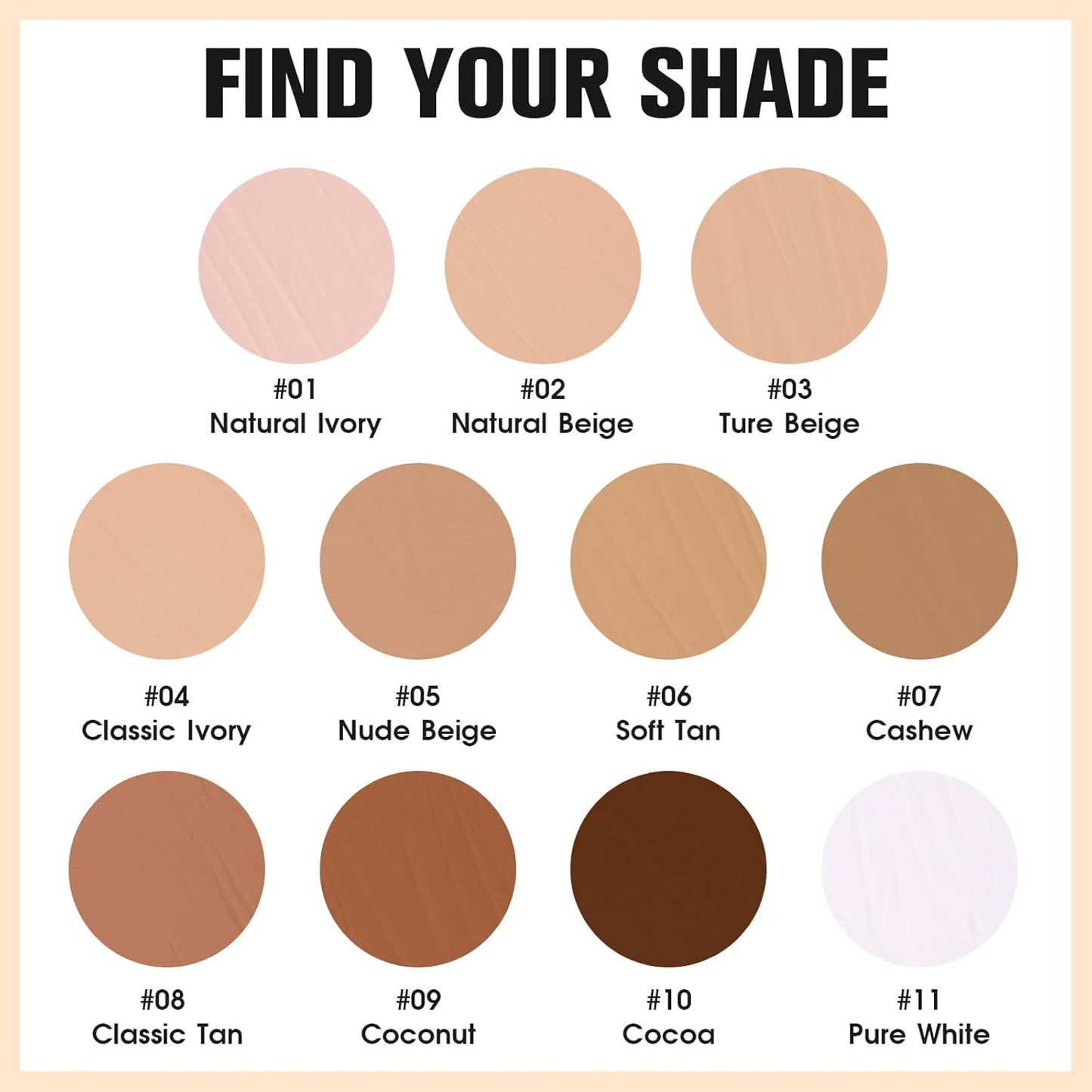 UCANBE Matte Liquid Foundation with Brush, Skincare Serum Foundation Face Makeup with Hyaluronic Acid, Medium to Full Coverage Waterproof Oil Control Longwear, for Mature Skin, Nude Beige, 1 fl. oz.