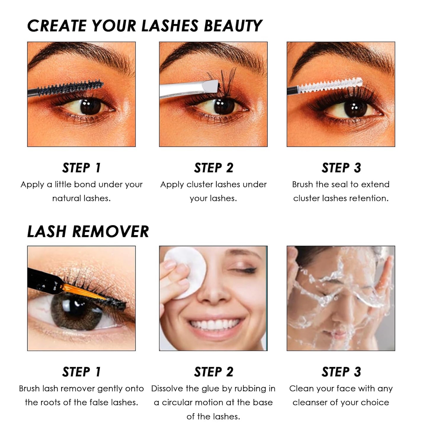 DIY Lash Extensions Kit 320pcs Individual Lashes Clusters 30D 40D 60D D Curl Eyelash Extension Kit with Applicator and Lash Bond&Seal, Lash Remover For False Eyelash Mix 11-20mm (30D+40D+60D KIT)