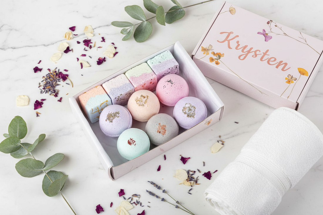 Natural Bath Bombs + Shower Steamers: La Glow's Gift Set for the Ultimate Bathing Experience