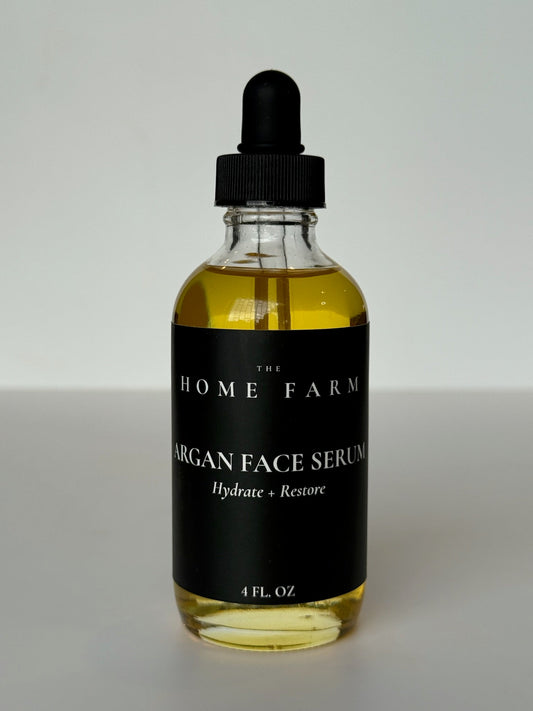 La Glow Argan Face Serum bottle with Moroccan argan oil for radiant glowing skin