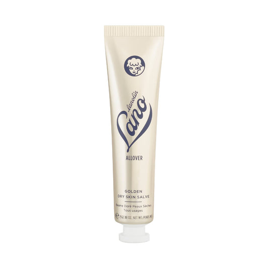 Lanolips Golden Dry Skin Salve - Lanolin Oil Healing Ointment with Vitamin E & Manuka Honey - Body Moisturizer for Dry Skin - Relief for Dry Hands & Cracked Lips - Dermatologist Tested (25g)