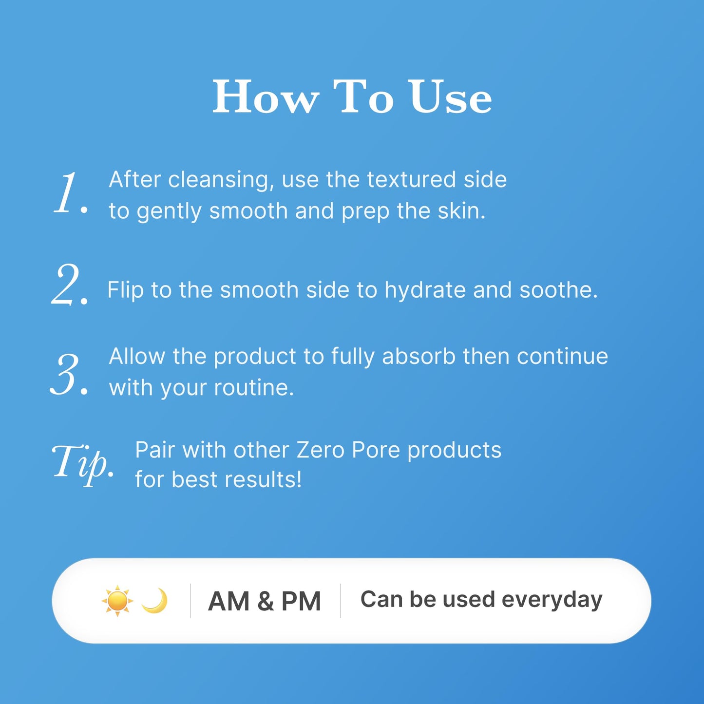 medicube Toner Pads Zero Pore Pad 2.0 | Dual-Textured Facial Pad for Exfoliation and Pore Care with 4.5% AHA Lactic Acid, 0.45% BHA Salicylic Acid | Ideal for All, Korean Skin Care, 70 Pads (1 Pack)