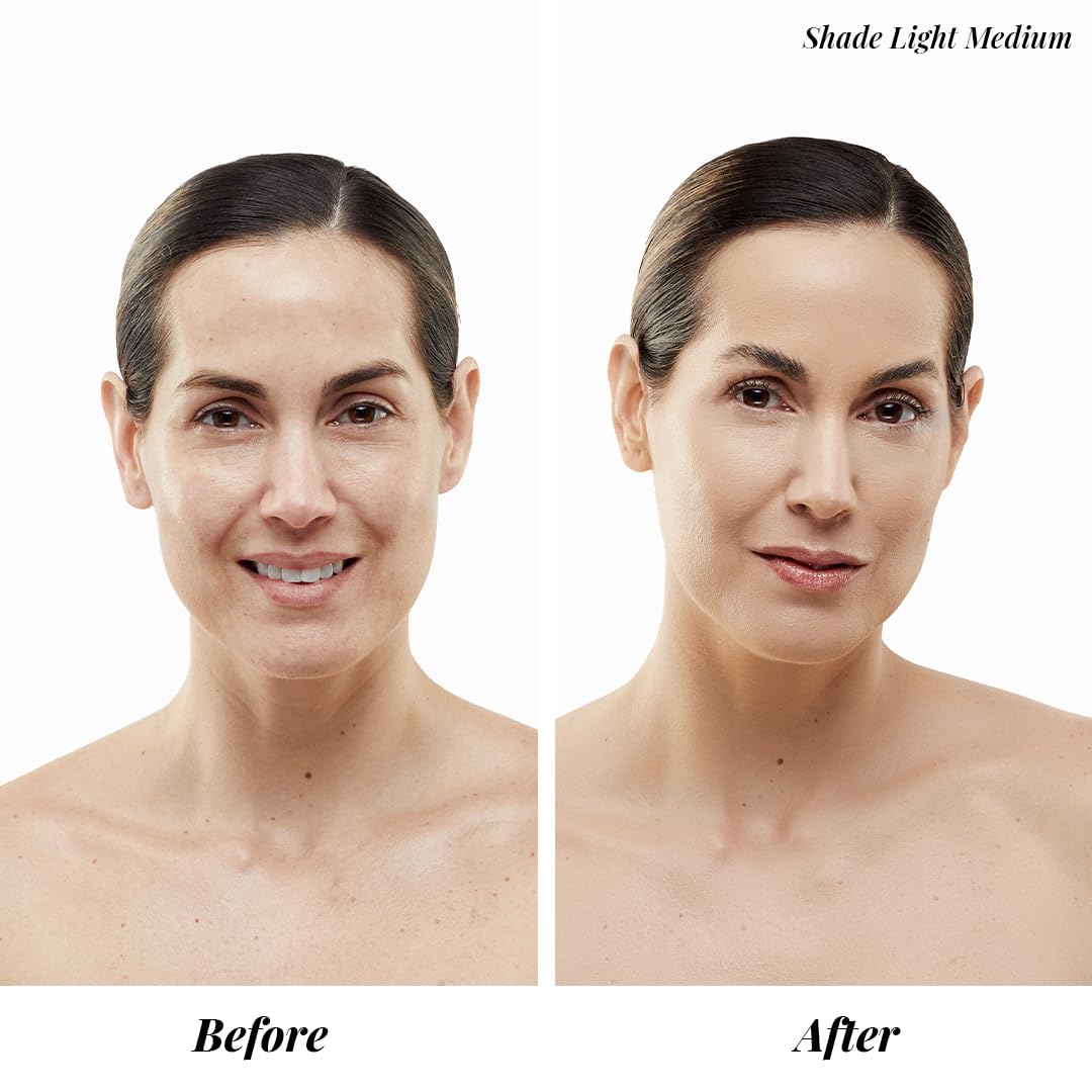 MagicMinerals AirBrush Foundation by Jerome Alexander – 2pc Set with Airbrush Foundation and Kabuki Brush - Spray Makeup with Anti-aging Ingredients for Smooth Radiant Skin - Dark Espresso