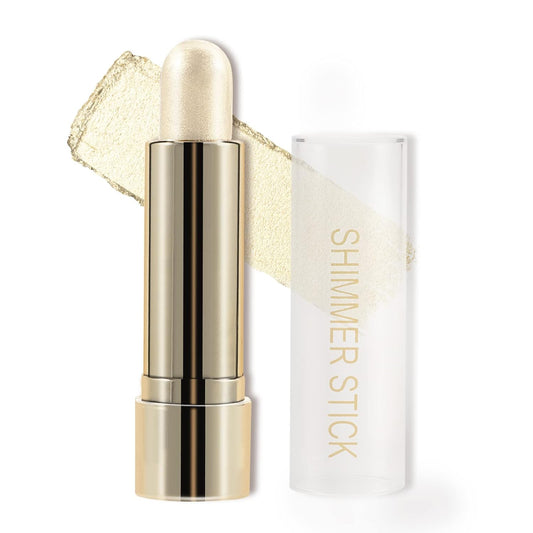 Boobeen Highlight and Glow Stick Shimmer Cream Makeup Contour Stick Highlighter Bronzer Stick Waterproof Long-lasting Face Glitter Highlighter Makeup Stick, Pack of 1