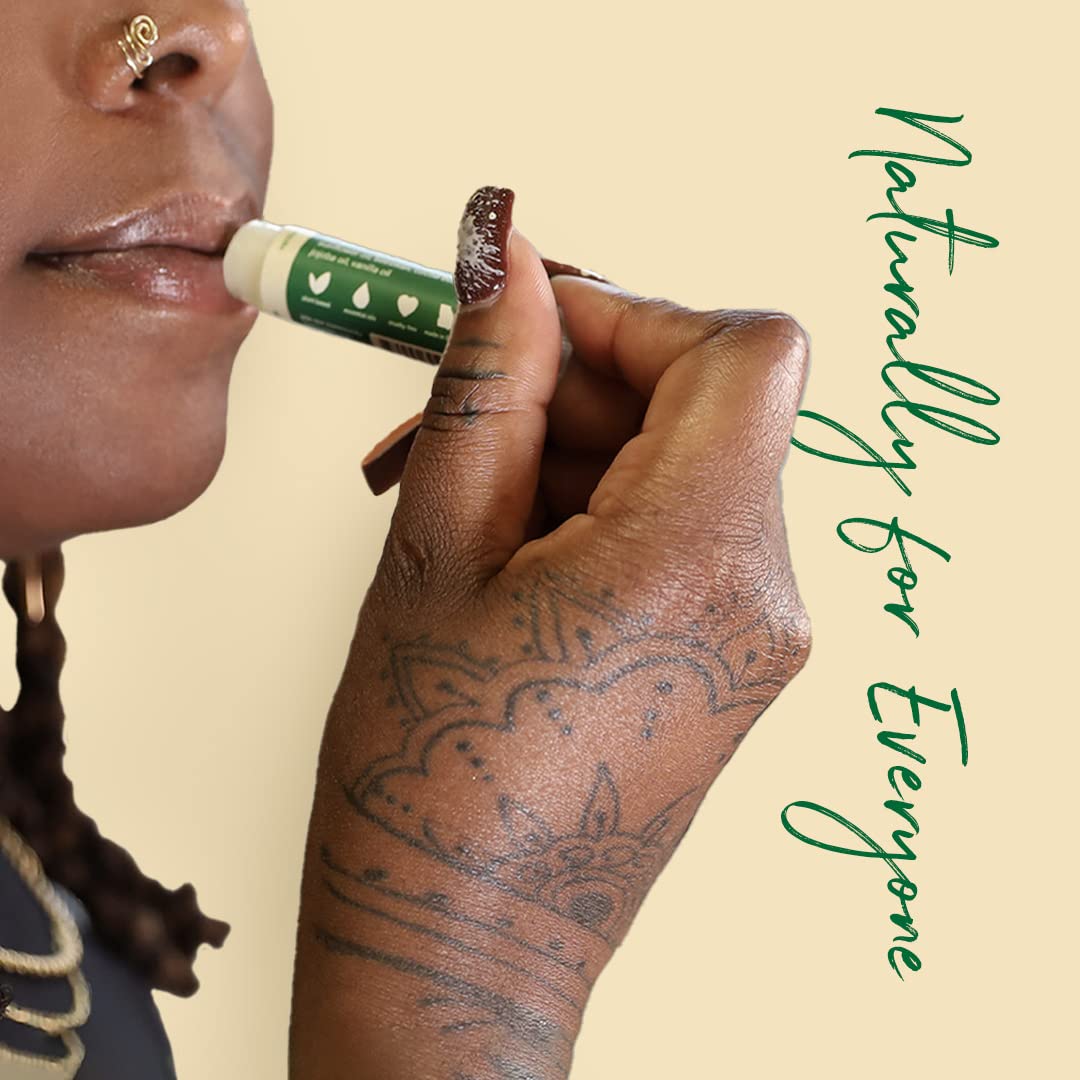 Herb’N Eden Vanilla Lip Balm Pack of 3 | Moisturizing and Soothing for Dry, Chapped Lips | 100% Natural Ingredients | Essential Oils