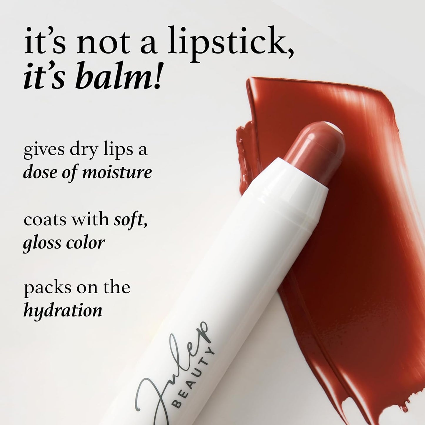 Julep It's Balm Tint of Color Lip Balm - Cherry Wood Creme | Hydrating Lip Color with Vitamin E Core | Natural Gloss Finish | Vegan & Cruelty-Free