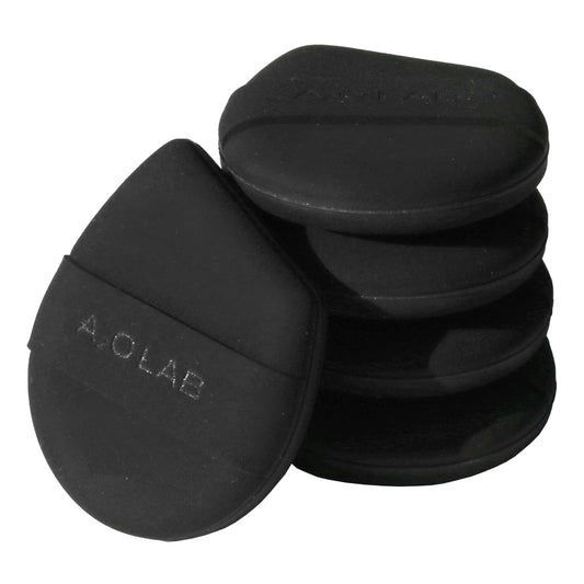 AOA Studio Silky Silicone Makeup Sponge Set, Reusable Cosmetic Applicators Extra Soft Rubycell Makeup Sponges (Onyx)