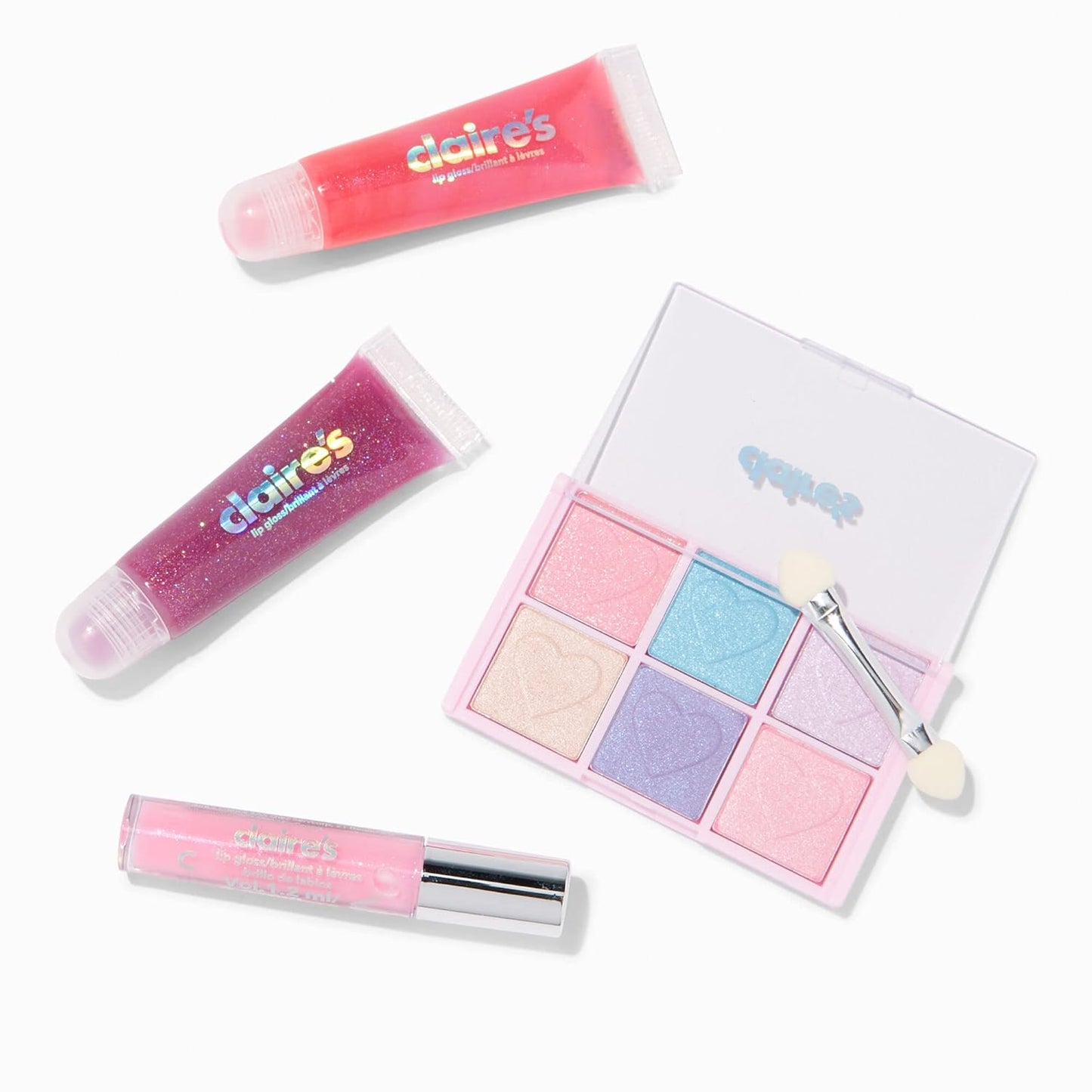 Claire's Y2K Unicorn Pink Bling Makeup Set for Girls- Hot Pink