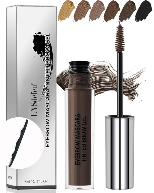 Waterproof Long Lasting Smudge-Proof Liquid Eyebrow Makeup, Tinted Eyebrow Gel, Volumizing Enhance Brow Mascara for Women, With Brow Razor Brush - 05 Taupe