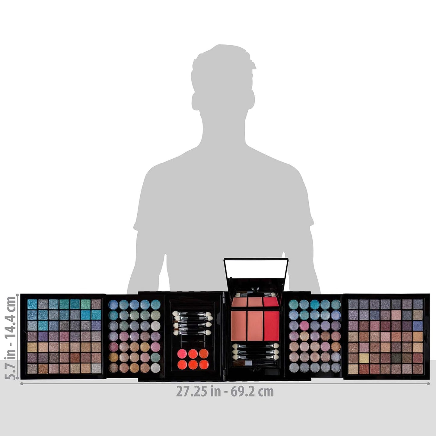 SHANY All In One Harmony Makeup Set - Ultimate Color Combination - Eyeshadows, Blush Powder, Lip-gloss Lipstick, Mini Makeup brushes, Makeup applicators, HOLIDAY GIFT IDEA - New Edition