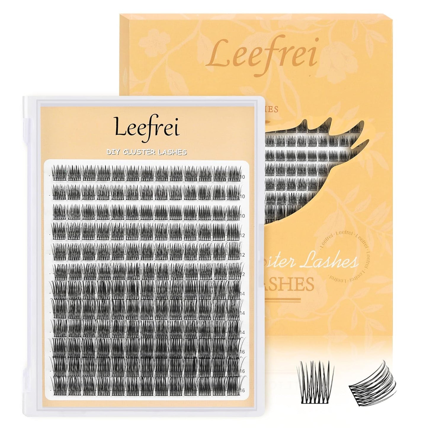 Eyelash Cluster 10-18mm Wispy Eyelash Clusters D Curl DIY Lash Extension Natural Lash Clusters Individual Lashes (LF05 Lashes Only)
