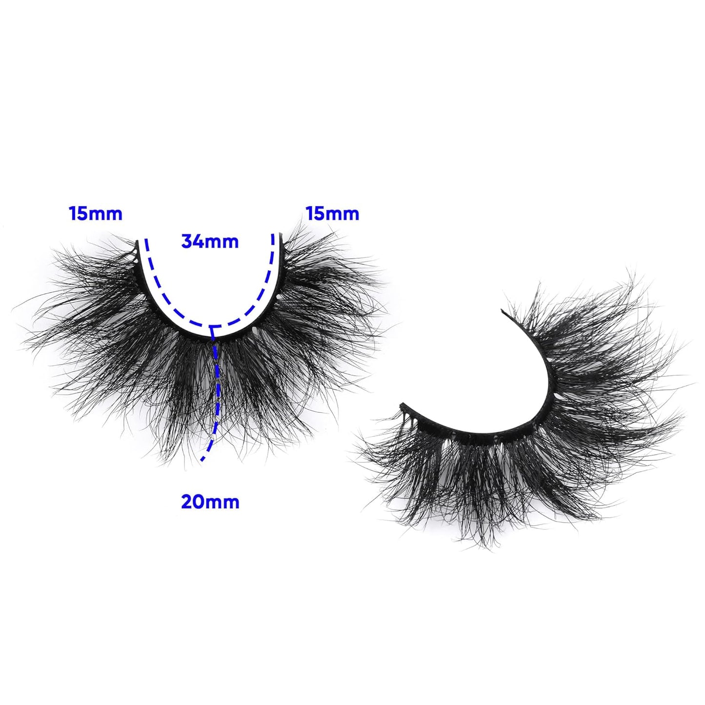 Mink Lashes 8D Volume Dramatic False Eyelashes Soft 20 mm 10 Pairs Pack Wispy FANXITON Faux Mink Eye Lashes