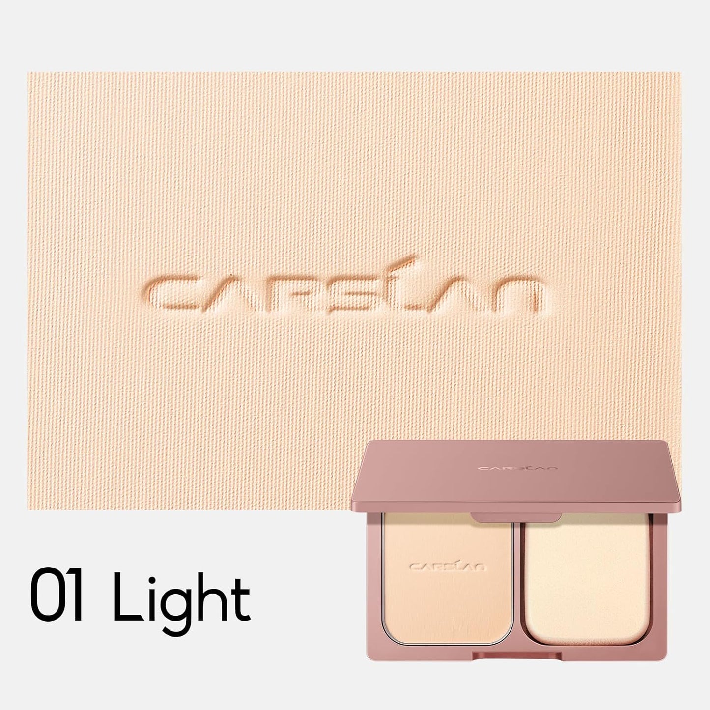 Oil Control Pressed Setting Powder Compact, 12H Longlasting Translucent Powder Makeup, Waterproof Face Powder, 01 LIGHT, 0.28Oz