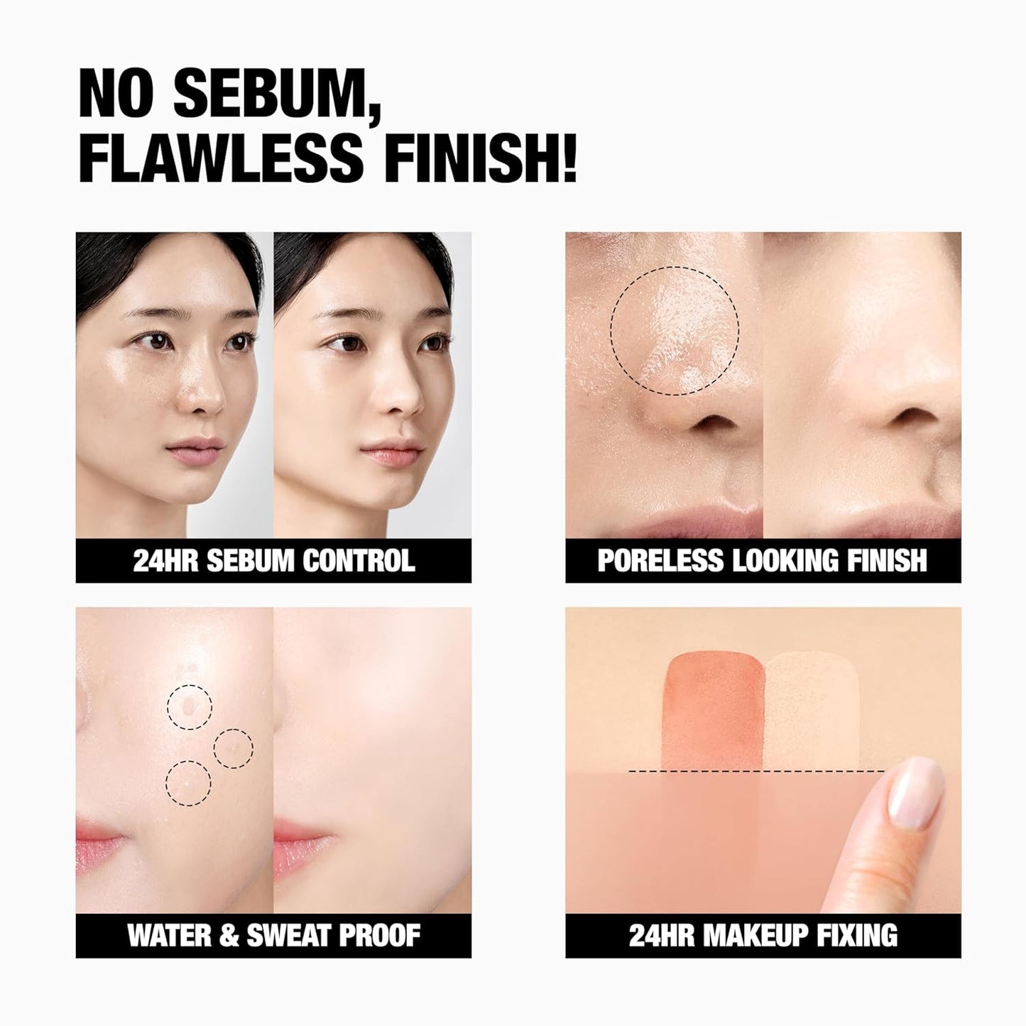 TFIT Translucent Set Finishing Powder - Sebum Control Face Loose Powder, Matte & Silky Finish, Lightweight, Long-lasting, Korean Makeup Setting Powder, 0.24 Oz. (01 White, 0.24 Oz.)