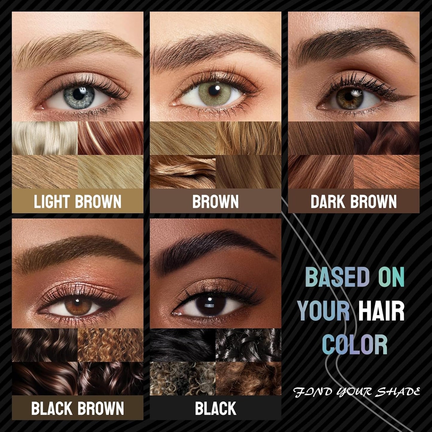 Curved Microblading Eyebrow Pencil, Eyebrow Pen 2-in-1 Dual-Ended Eyebrow Pencil with 2-Fork-Tip and Single Tip Creates Natural Eyebrows Waterproof Long-lasting(Light Brown)