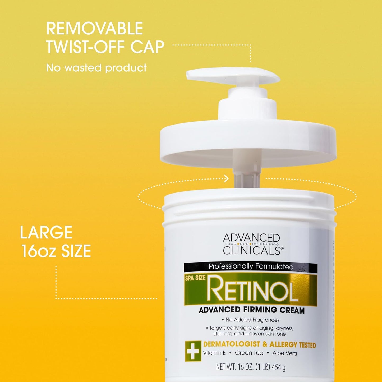 Advanced Clinicals Unscented Retinol Body Lotion & Face Moisturizer + Coconut Oil Body Cream For Women & Men | 2PC Skincare Set Helps Reduce Appearance Of Crepey Skin + Irritated Dry Skin, 2pc Set