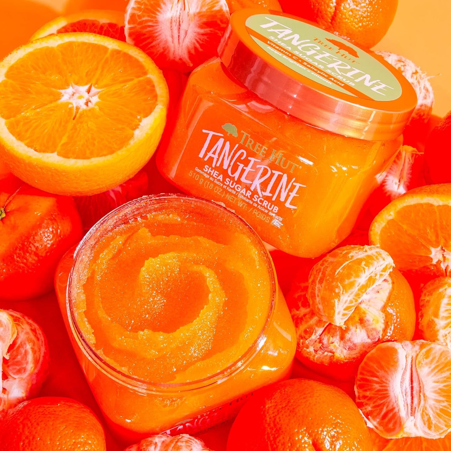 Tree Hut Tangerine Shea Sugar Scrub | Exfoliating Body Scrub Removes Dead, Dry Skin for a Soft & Hydrated Feel | Nourishing Essential Body Care | 18 fl oz.