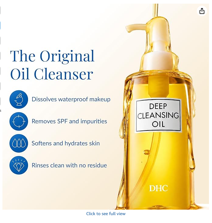 DHC Deep Cleansing Oil - The Original Oil Cleanser, dissolves waterproof makeup