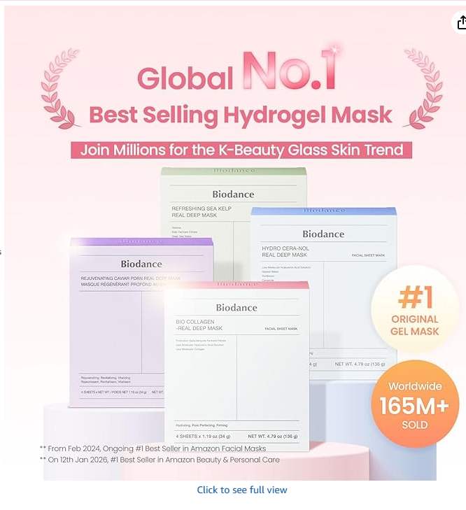 BIODANCE Global No.1 Best Selling Hydrogel Mask - 165M+ sold worldwide