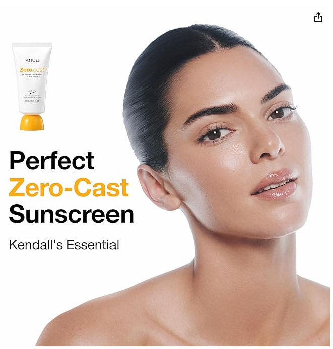ANUA Zero-Cast Sunscreen - Perfect Zero-Cast Sunscreen, Kendall's Essential